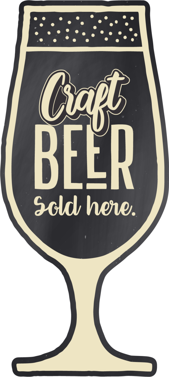 Craft Beer sold here drink sticker - TenStickers
