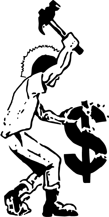 Tenstickers Sticker Woning Anti Kapitalisme tenstickers kopen in de aanbieding