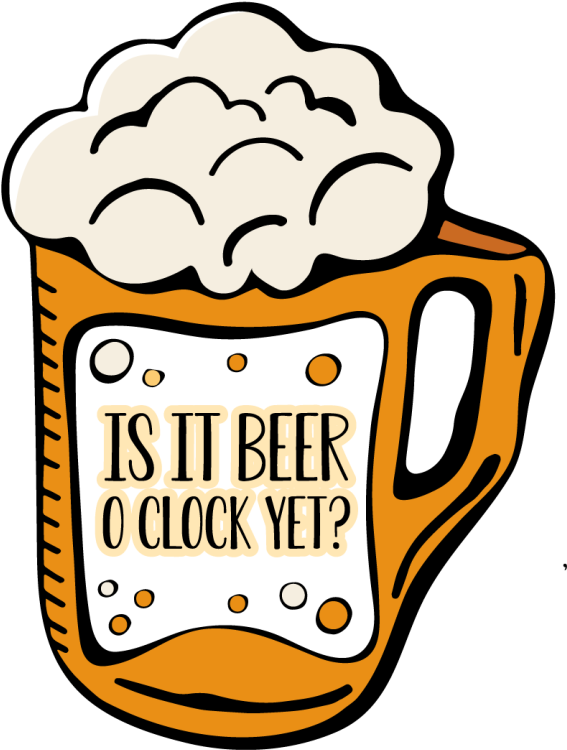 Beer o'clock drink sticker - TenStickers