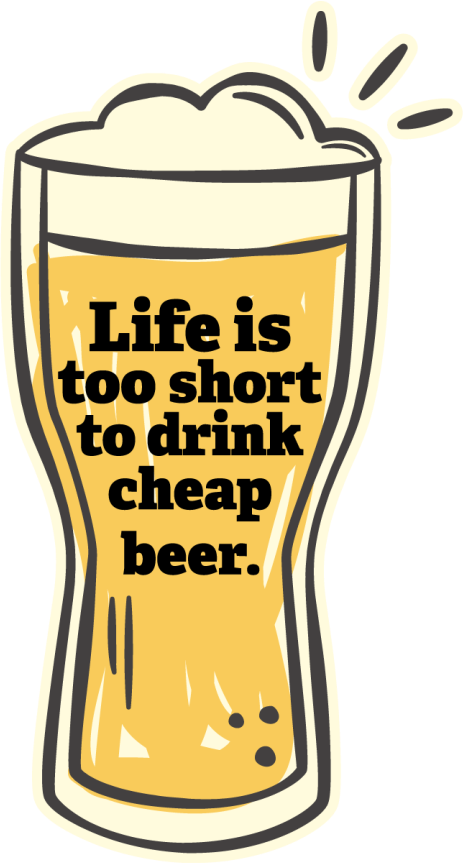 Cheap Beer drink vinyl sticker - TenStickers