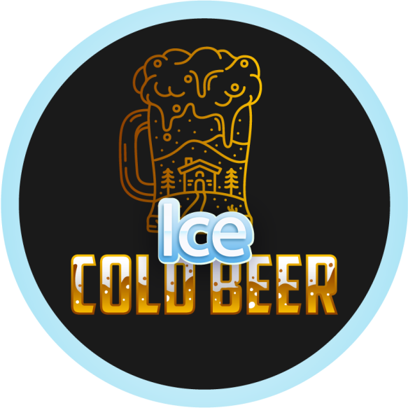 Ice cold beer drink sticker - TenStickers