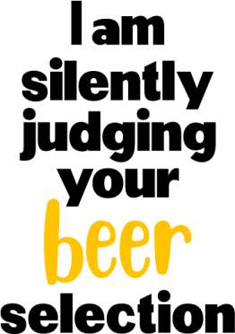 Silently judging beer drink sticker - TenStickers