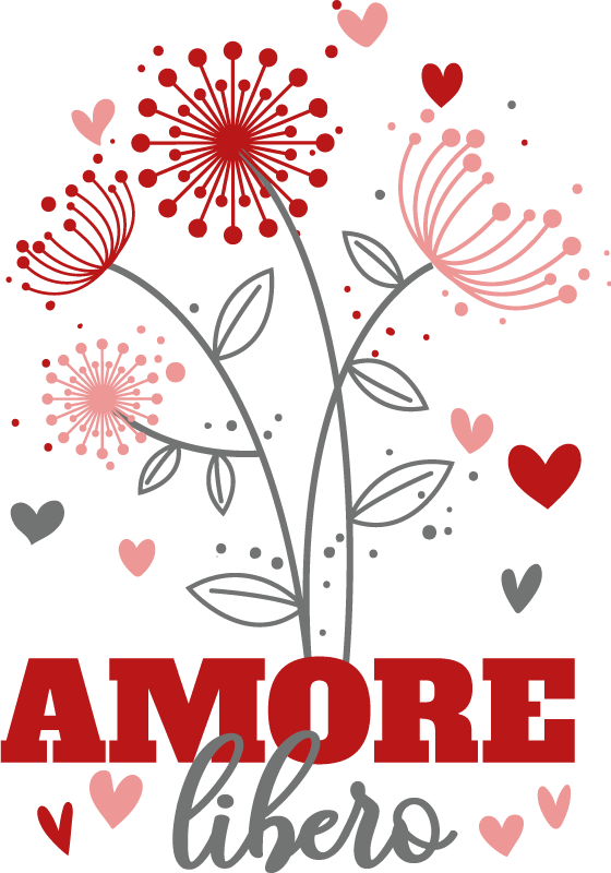 Adesivo murale fiore Dente di leone e libertà - TenStickers