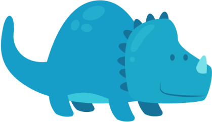 Stickers Dinosaure Triceratops Tenstickers