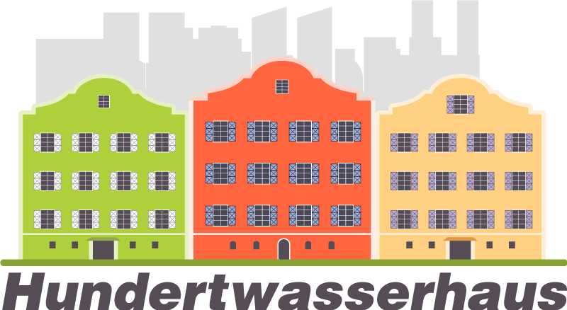 Aufkleber Hundertwasserhaus österreich - TenStickers