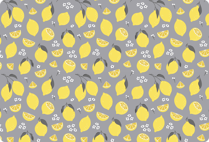 αυτοκόλλητο με τροπικά δέρματα με λεμόνι - TenStickers