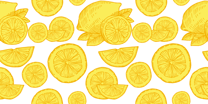 vinilo para mueble de cocina rodaja de limón - Murales de pared