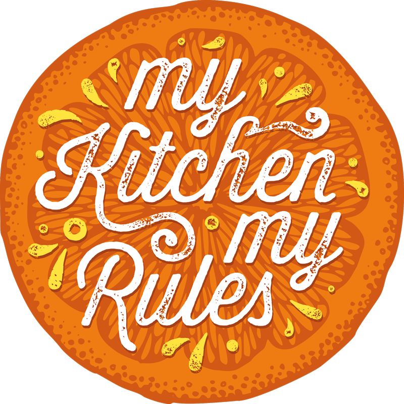 Vinilo hogar Mi cocina mis reglas naranja - TenVinilo