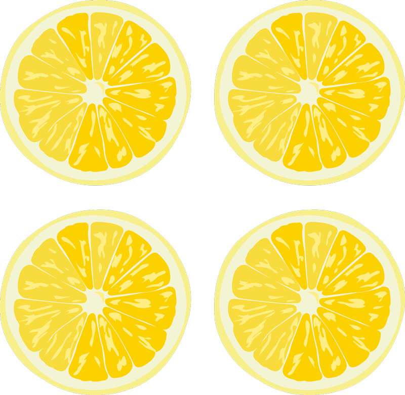 Sliced lemons fruit wall decal - TenStickers