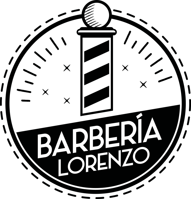 Vinilo peluquería de escudo y nombre  - TenVinilo