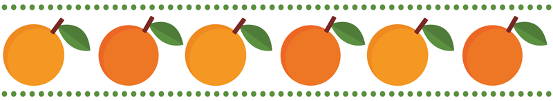 Sticker Fruit Oranges élégantes - TenStickers