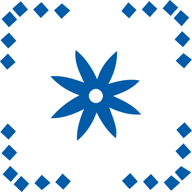 Azulejos adhesivos flores azul de delfts - TenVinilo