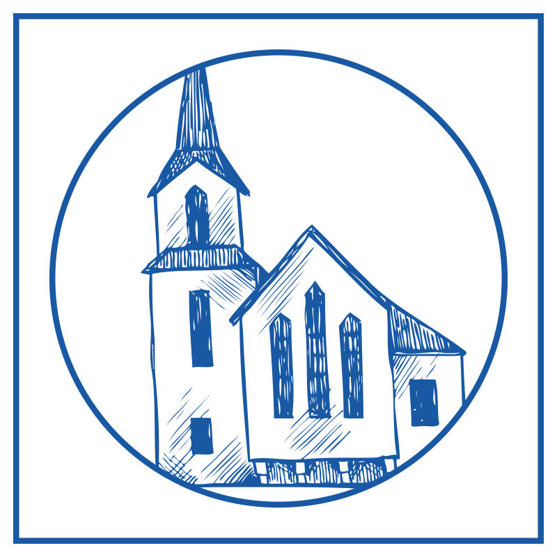 αυτοκόλλητο delfts blue εκκλησία πλακιδίων - TenStickers