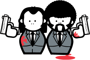 Sticker personnages Pulp Fiction - TenStickers