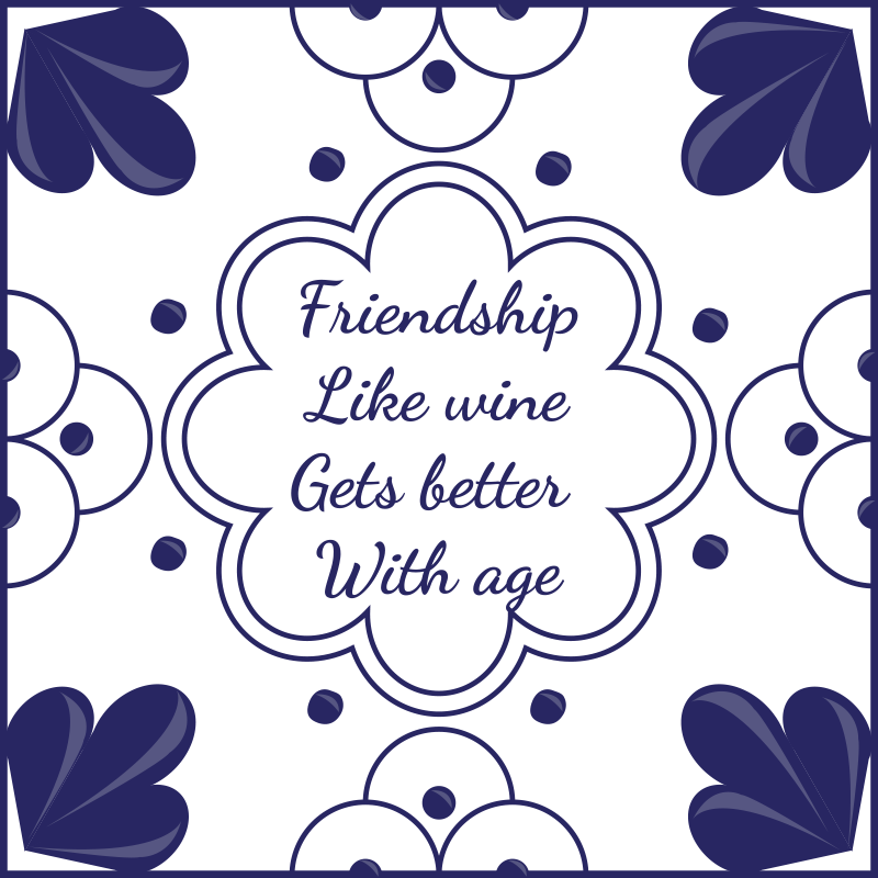 Přátelství je jako štítek na víno - TenStickers