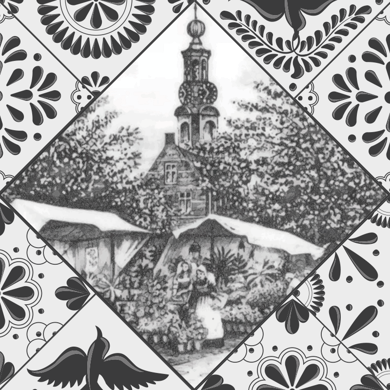 Fliesenaufkleber Blumenmarkt - TenStickers