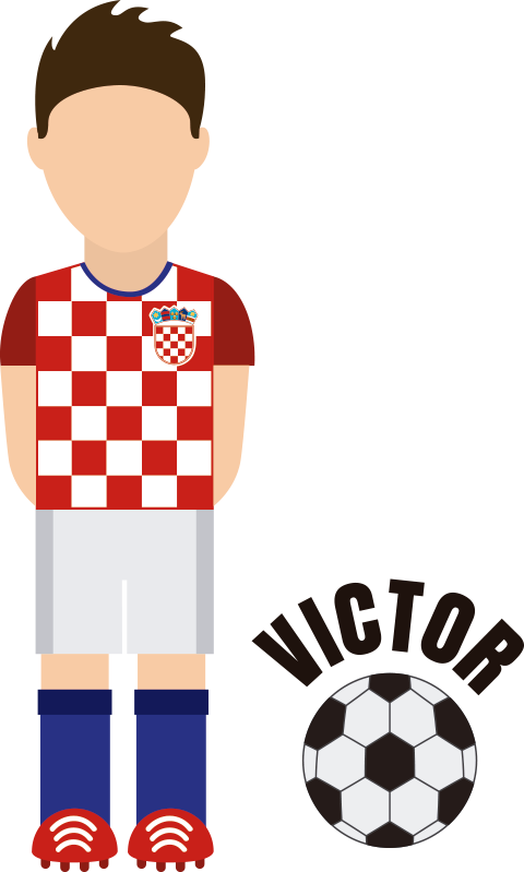 Nogometaš sa zidnom naljepnicom s imenom - TenStickers