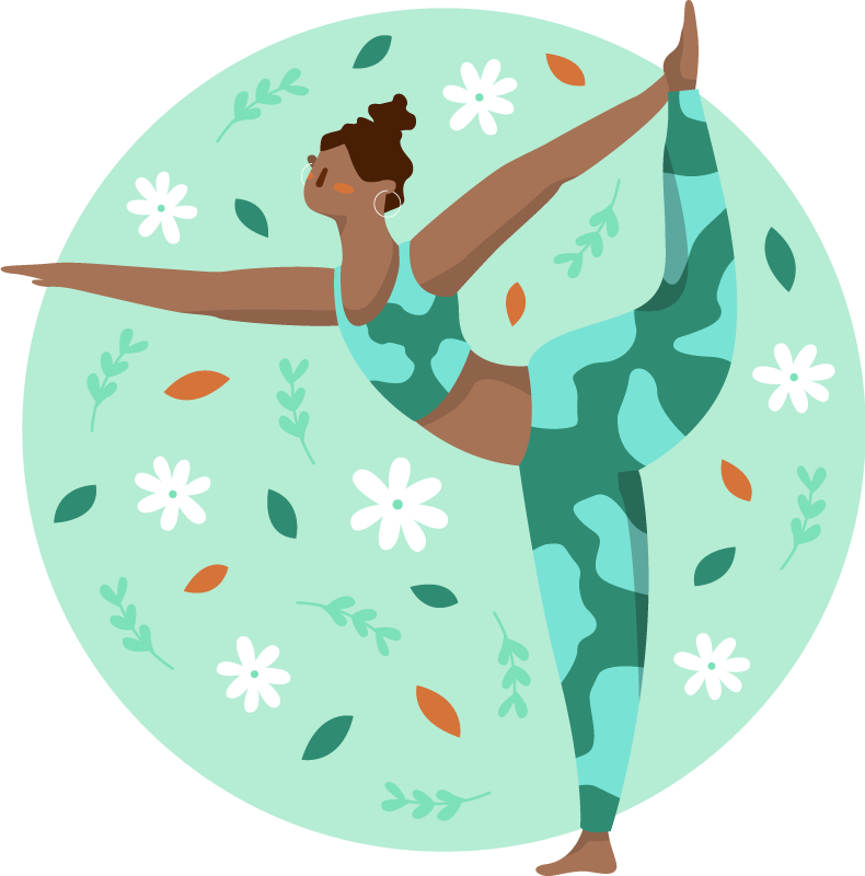 Yoga streches wall sticker - TenStickers