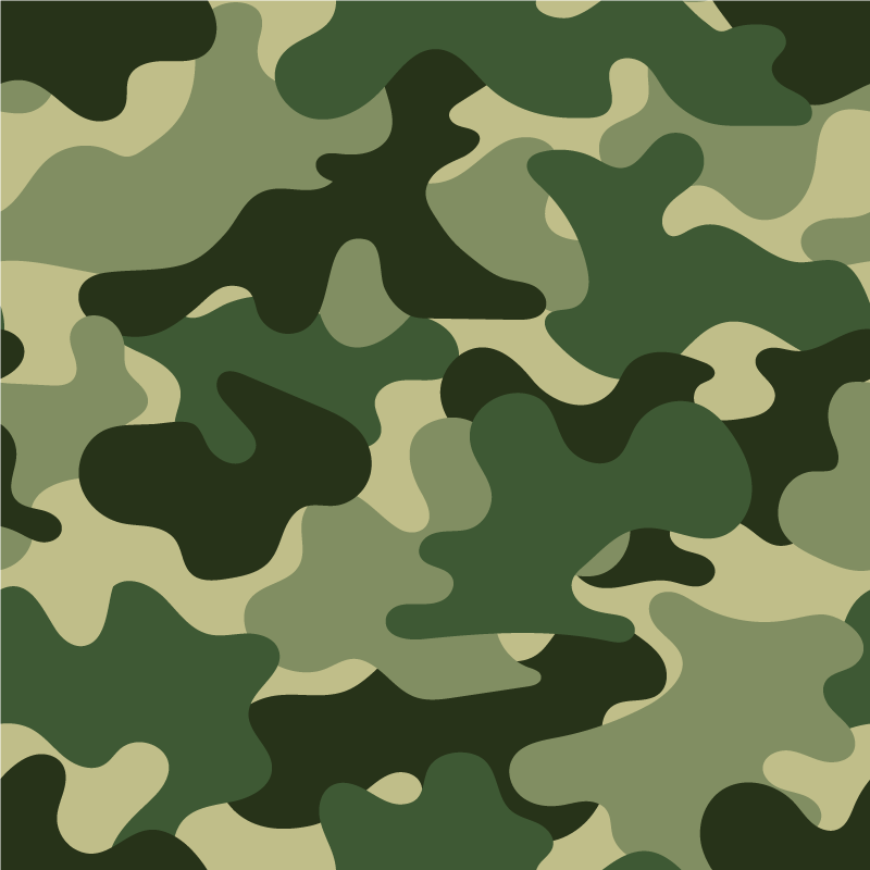 Green camouflage vinyl print wall sticker