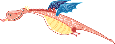 Blå vinget dragevegg klistremerke - Tenstickers