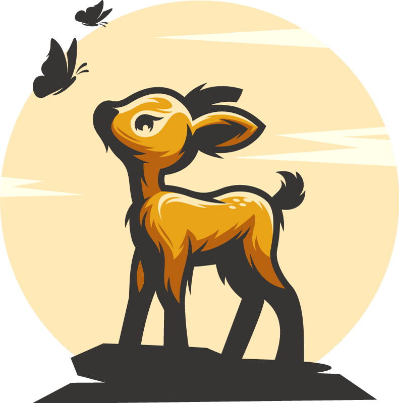 Sticker Animal Cerf mignon - TenStickers