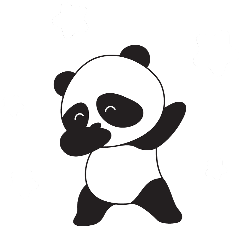 Panda Dabbing Wild Animal Sticker Tenstickers