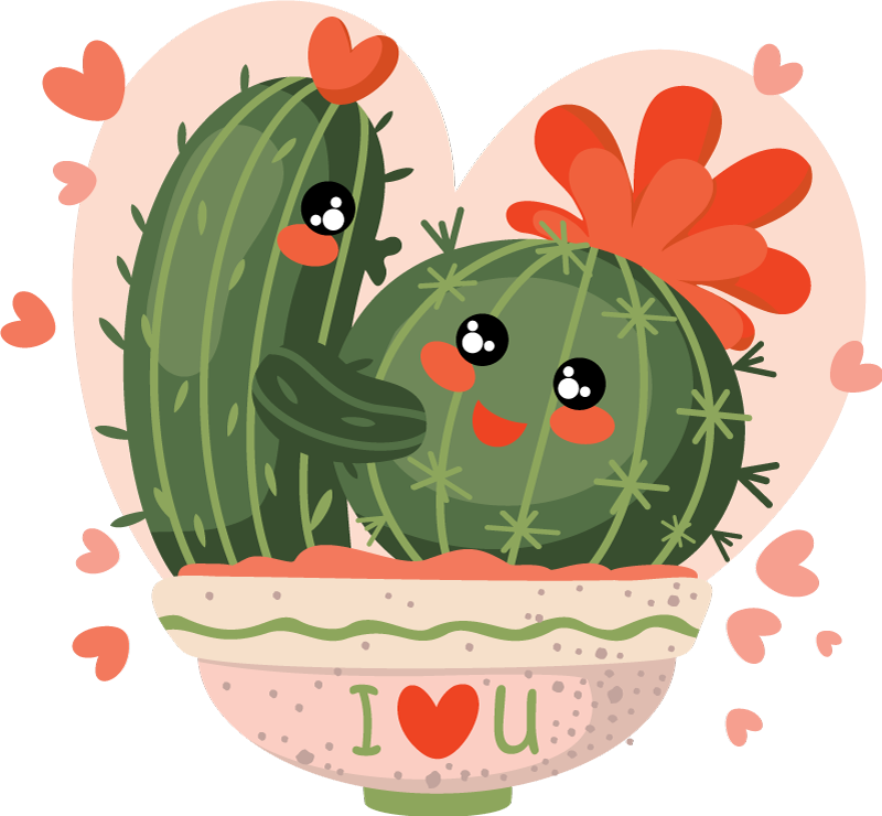 Cacto Fofo Para Casal De Namorados PNG , Cacto, Cute Cactus