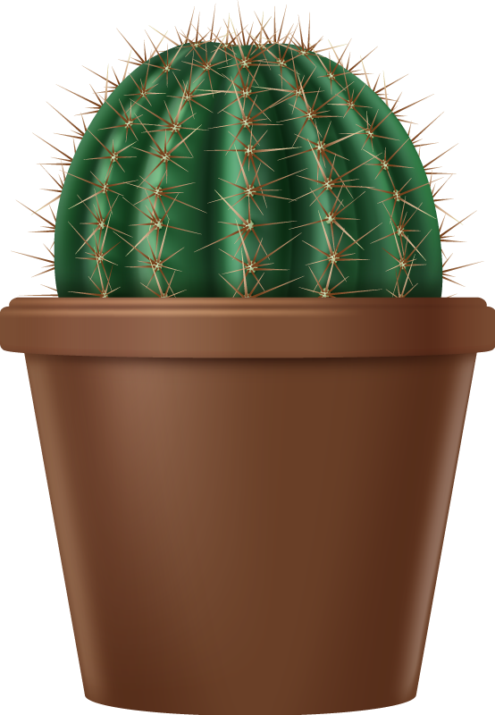 Round Cactus Flower Wall Sticker Tenstickers