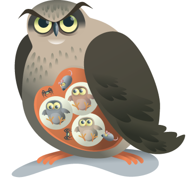 Owl Mother Wall Sticker - TenStickers