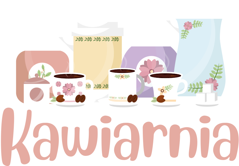 Naklejka na ścianę polskie napisy Kawiarnia - TenStickers