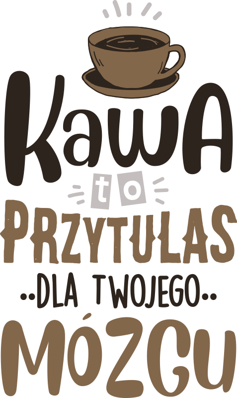 Naklejka na ścianę Kawa to uścisk - TenStickers