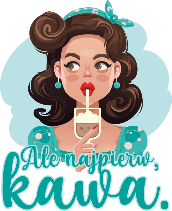 Naklejka na ścianę Ale najpierw kawa - TenStickers