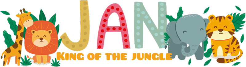Personalisierter Aufkleber König des dschungels name - TenStickers