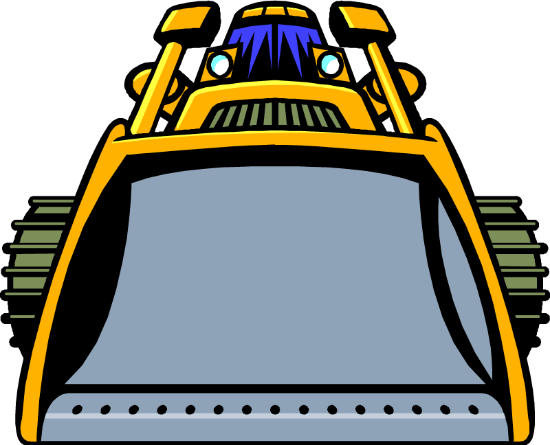 αυτοκόλλητο παιδικό παιχνίδι γκρι και κίτρινο μπροστά εκσκαφέας - TenStickers