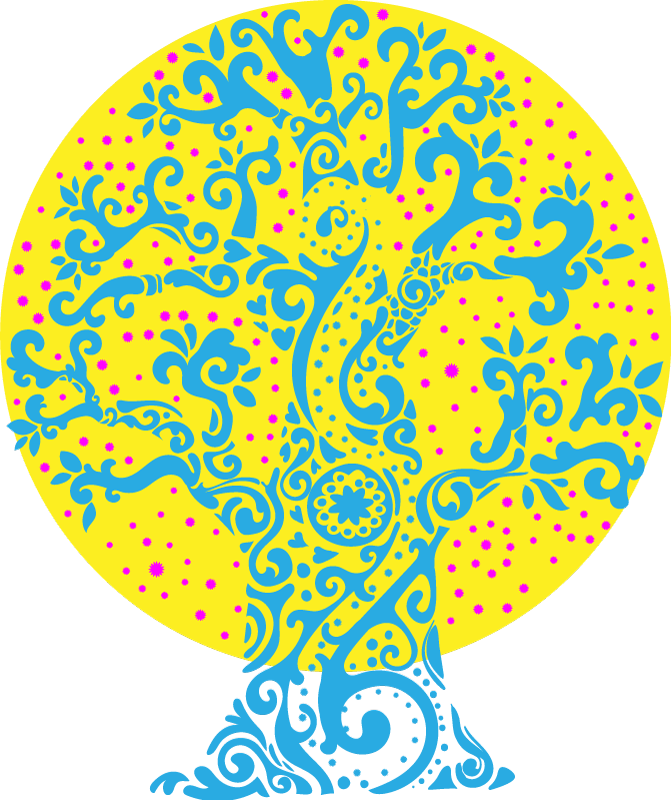 Tree of Life dot work tree wall sticker - TenStickers