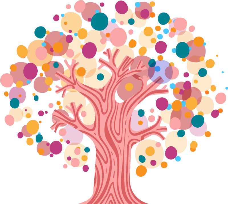 arbre de vie multicolore