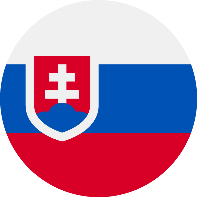 Okrúhla nálepka so slovenskou vlajkou - Tenstickers