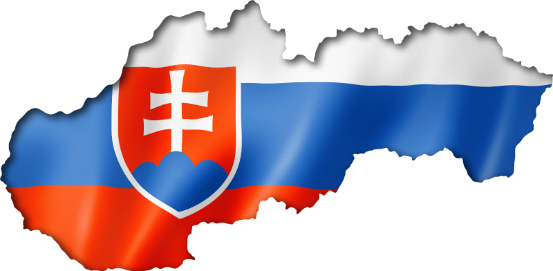 Mapa s nálepkou slovenskej vlajky - Tenstickers