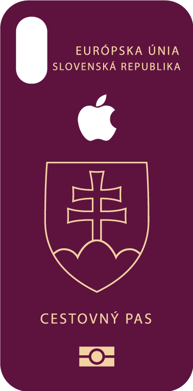 Slovenský pas iphone nálepka - Tenstickers