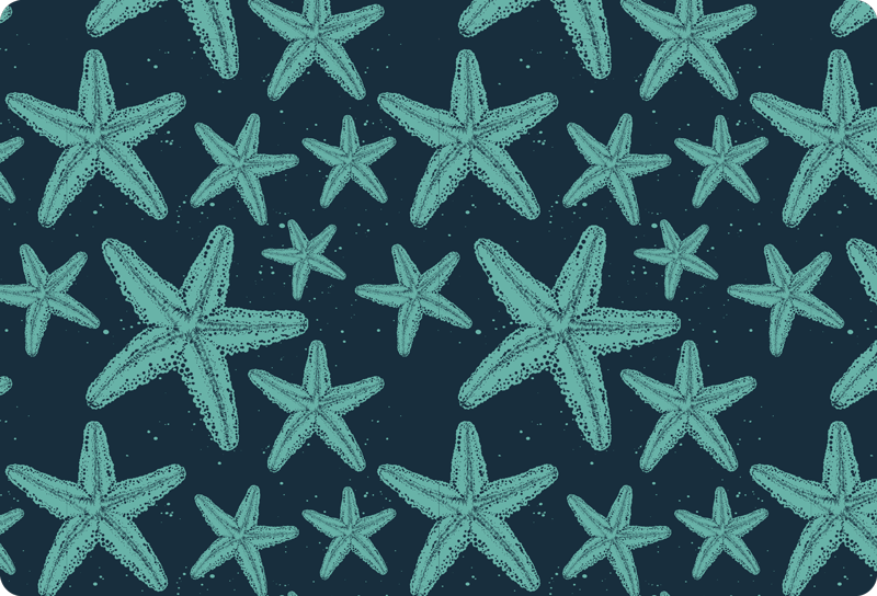 Blue Starfishes laptop stickers - TenStickers