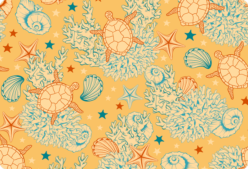 Vinilo para portátiles Naranja bajo el mar - TenVinilo