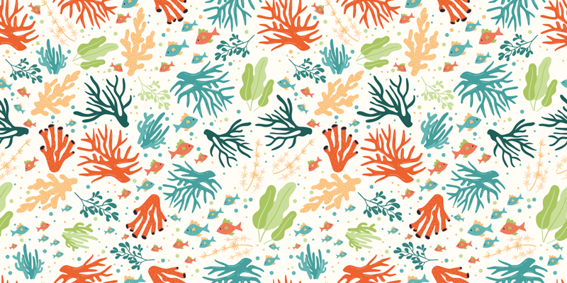 Barvita nalepka za pohištvo iz koral - TenStickers