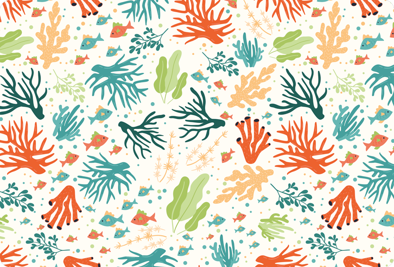 Colorful coral laptop skin - TenStickers