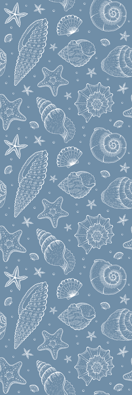 Deniz yaşamı ve deniz kabukları buzdolabı çıkartması - TenStickers