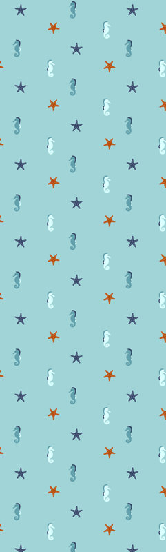 Marin stil kylskåp vinyl klistermärke - Tenstickers