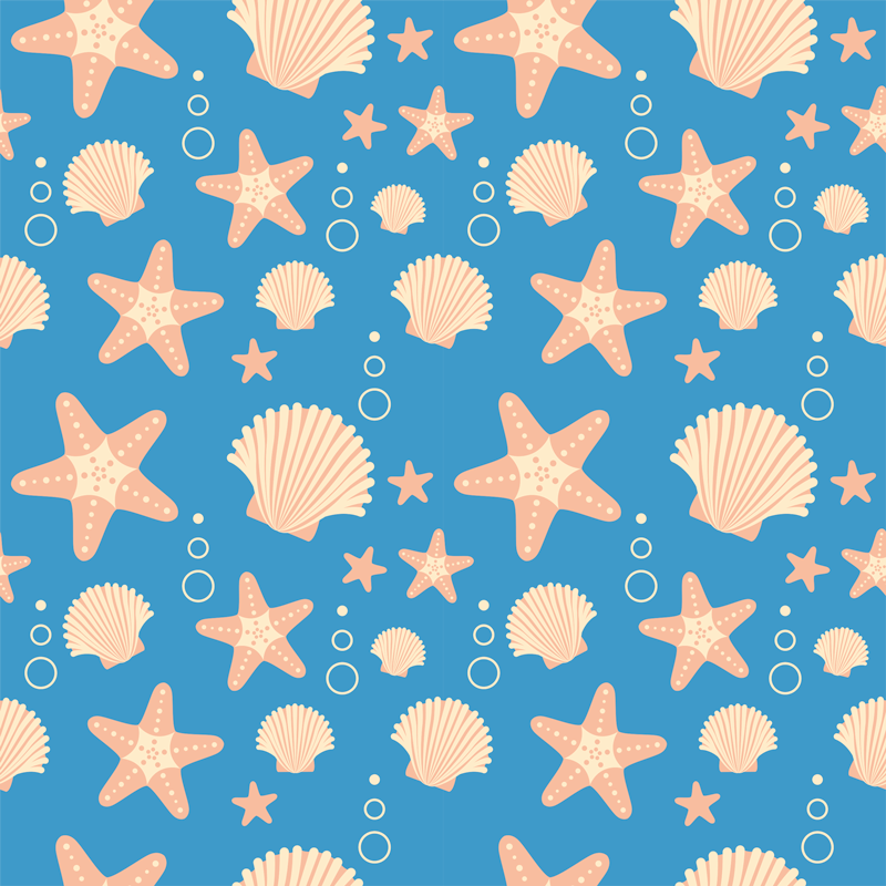 Ornamental Sea Life furniture decals for furniture - TenStickers