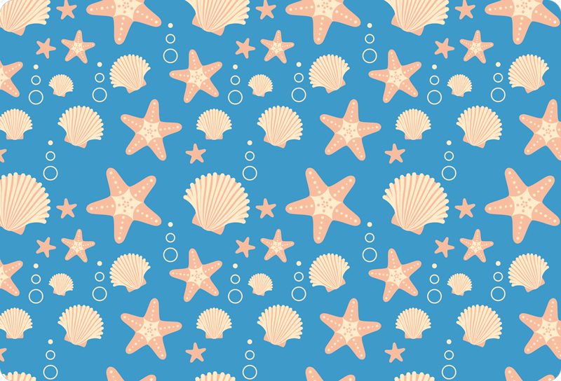 Fiskestjerne og skaller under skind til bærbare computere - TenStickers