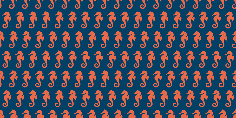 Adesivo murale rugby motivo cavalluccio marino - TenStickers