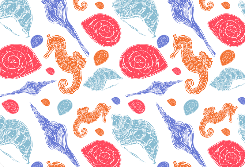 노트북용 스킨 해마 껍질 패턴 - TenStickers