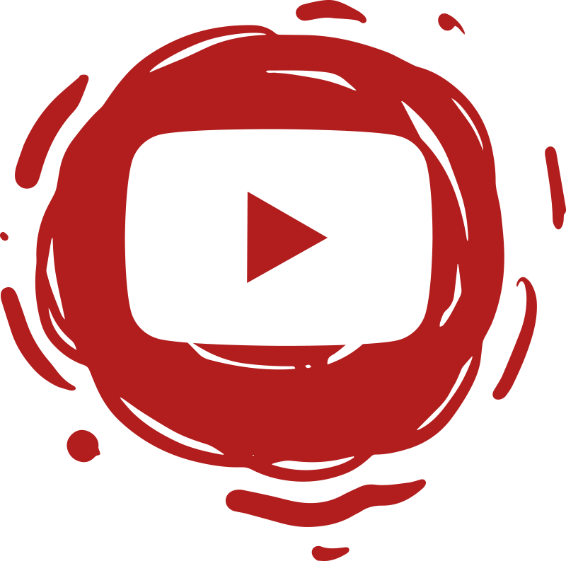 Youtube Drawn Logo window decal - TenStickers